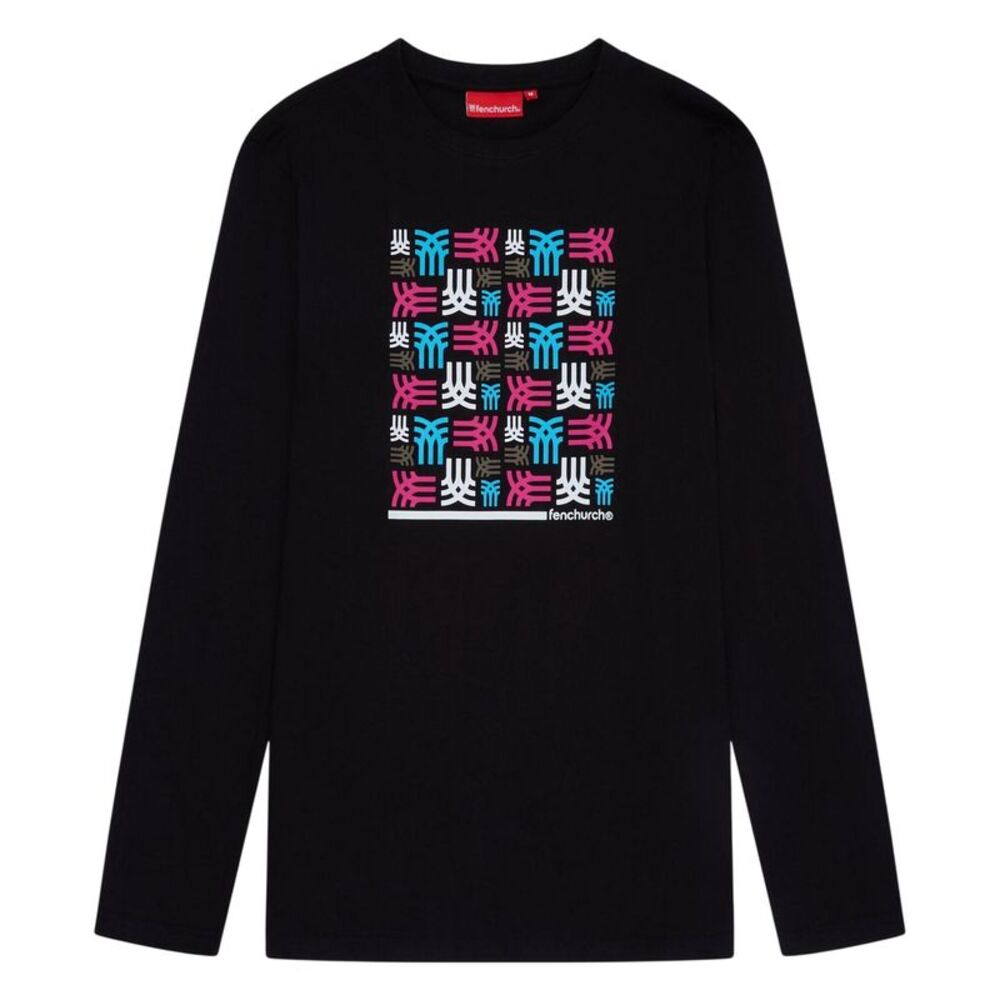 Fenchurch Mens Goulston Long-Sleeved T-Shirt / Black